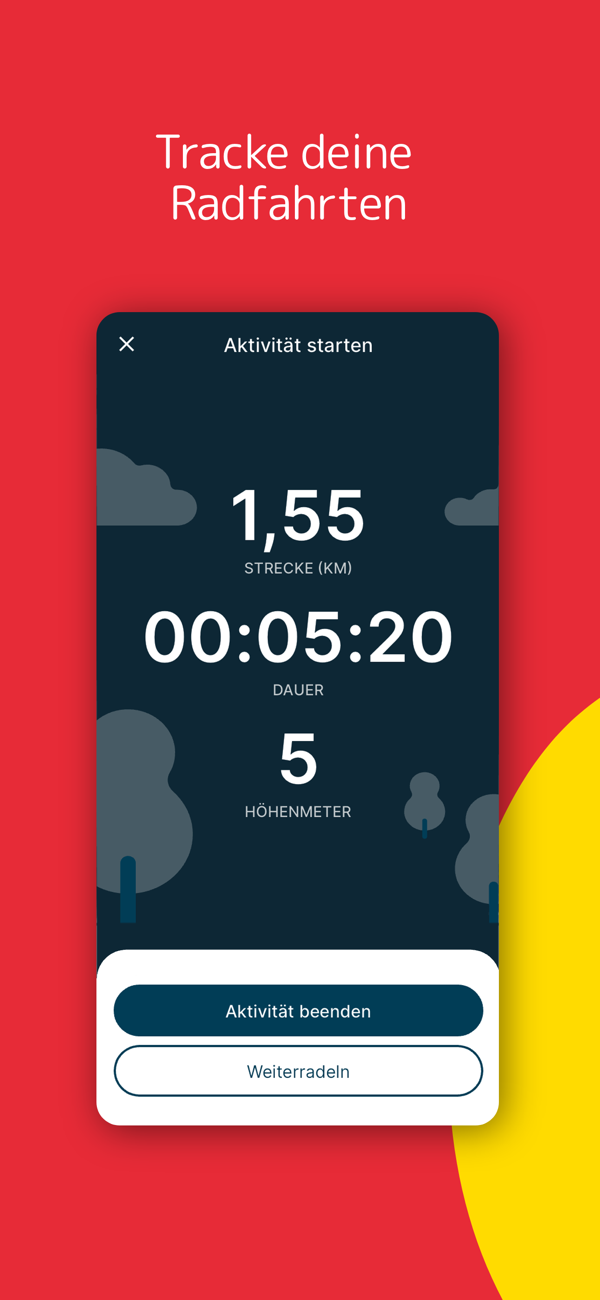 Screen Mockup Fahrten tracken